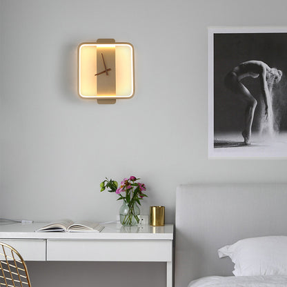 Modern LED Nordic Wall Clock Lamp