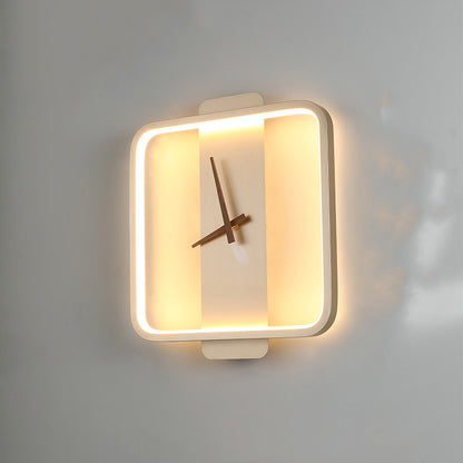 Modern LED Nordic Wall Clock Lamp