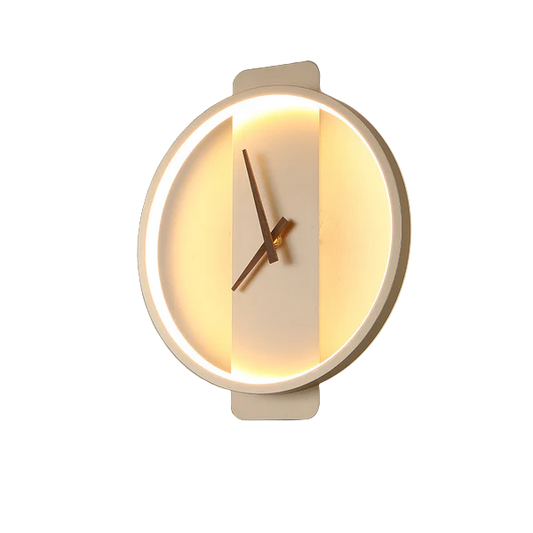 Modern LED Nordic Wall Clock Lamp