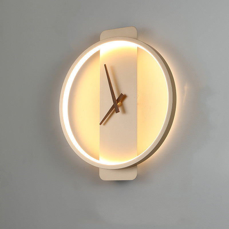 Modern LED Nordic Wall Clock Lamp