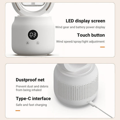 Portable USB Mist Cooling Fan Humidifier