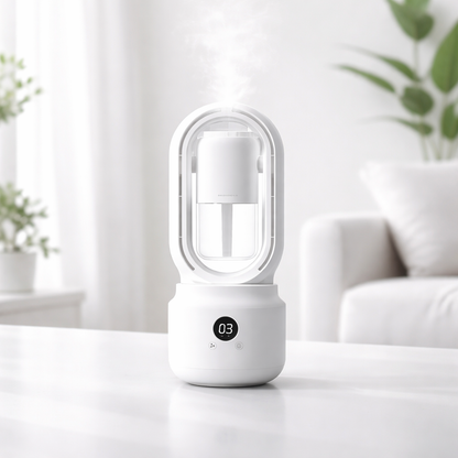 Portable USB Mist Cooling Fan Humidifier